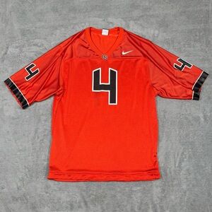 VTG Nike Oregon State Beavers OSU Football Jersey #4 L NCAA Y2K Retro Orange BLK